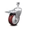 Service Caster 4 Inch Maroon Polyurethane Swivel 12mm Stem Caster with Total Lock Brake SCC SCC-TSTTL20S414-PPUB-MRN-M1215 - alternate 2